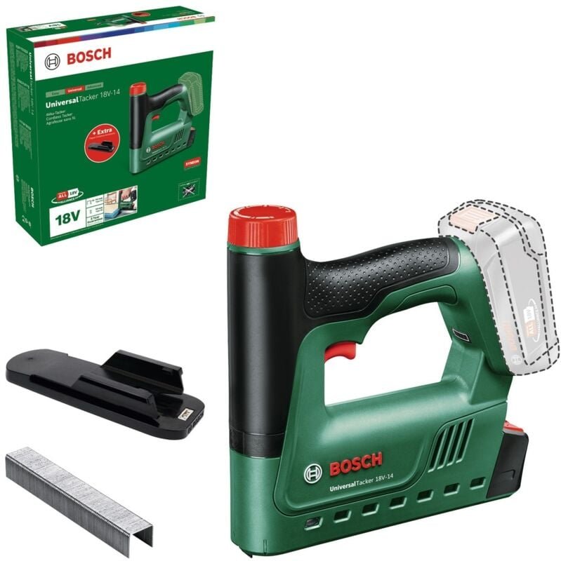 Akku-Tacker UniversalTacker 18V-14 mit 1000 Klammern und Papierabstandshalter
