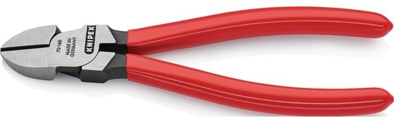 Thumbnail - Knipex Seitenschneider schwarz atramentiert poliert mit Kunststoff überzogen 180 mm - 70 01 180