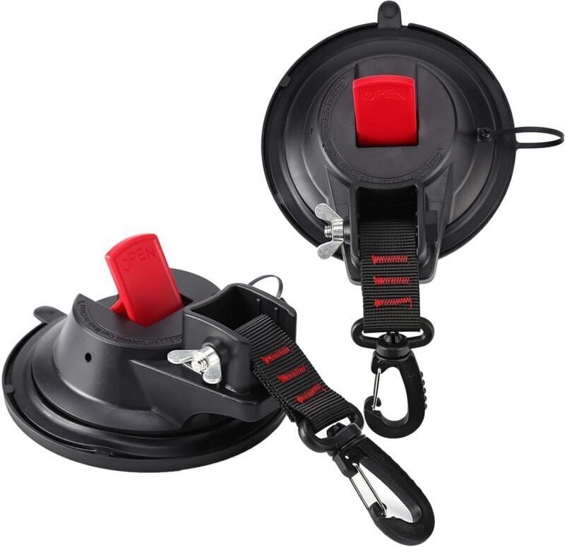 CHOYCLIT 2er-Pack starke Autoanker-Saugnäpfe mit Haken zur Befestigung von Zurrgurten für Auto-Seitenmarkisen, Boote, Ca...