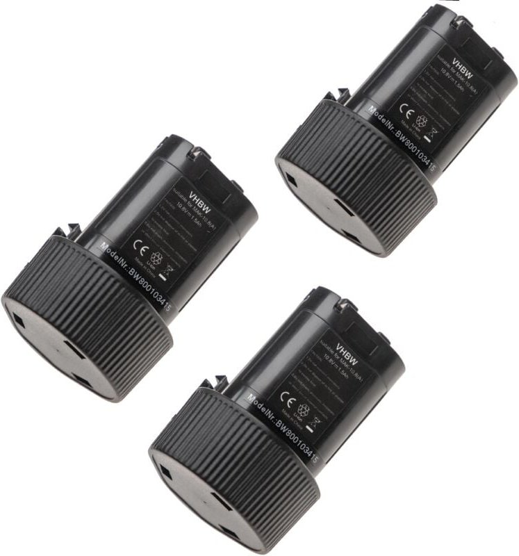 vhbw 3x Akku kompatibel mit Makita Strauchschere UH200, TD090DWE, TD090DWX, TD090, TD090D Werkzeug (1500 mAh, Li-Ion, 10...