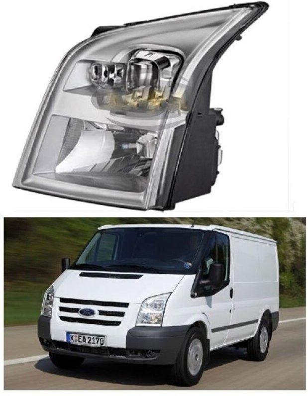 Linke Scheinwerfer Ford Transit V347, 1545514, Minibus, Karosserie, Quai, Kastenwagen, elektrisches Einstellen 2006-2014