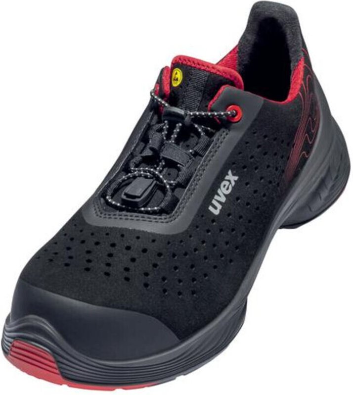 Uvex Sicherheitshalbschuhe S1P SRC uvex 1 G2 aus Mikrovelours, uvex xenova Kunststoffkappe, Weite 11, Größe 35