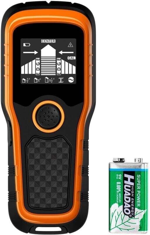 5-in-1-Wanddetektor: Wandfeuchtigkeitsdetektor mit akustischem Alarm, geeignet für Wechselstromleitungen, erkennt Metall...