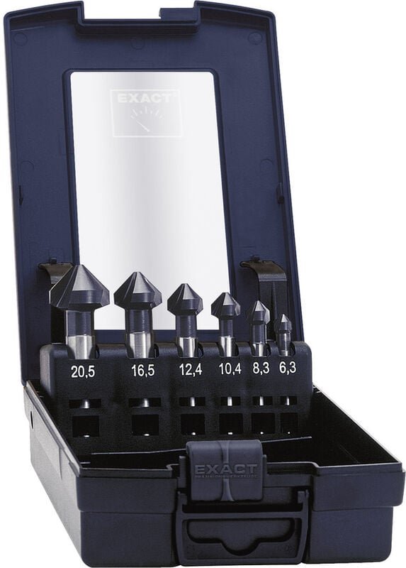 51157 Kegelsenker-Set 6teilig 6.3 mm, 8.3 mm, 10.4 mm, 12.4 mm, 16.5 mm, 20.5 mm hss TiAIN Zy - Exact