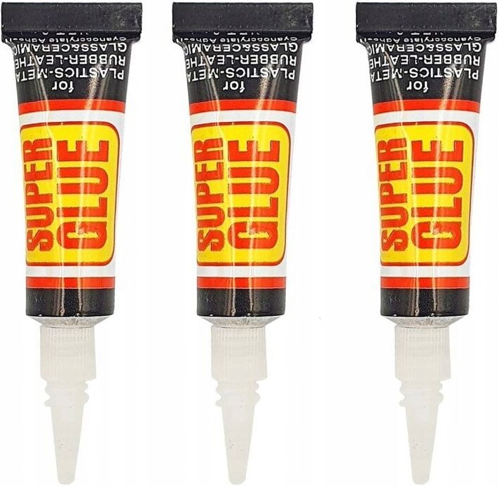 Set mit 3 Cyanacrylat-Klebstoffen, Superkleber, 3 g, 3 Stück.