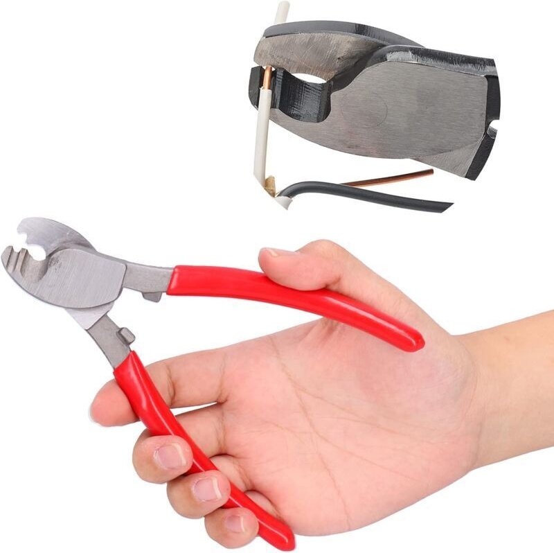Kabelzange, tragbarer Kabelschneider, Isolierzange für Kupfer- und Aluminiumkabel (Aluminium, Kupfer und Kommunikationsk...