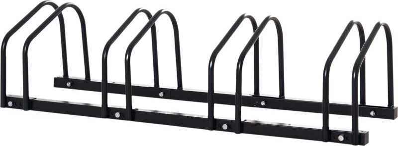 Fahrradständer für 4 Fahrräder, wetterfest, Wand- oder Bodenmontage, Stahl 110 x 33 x 27 cm