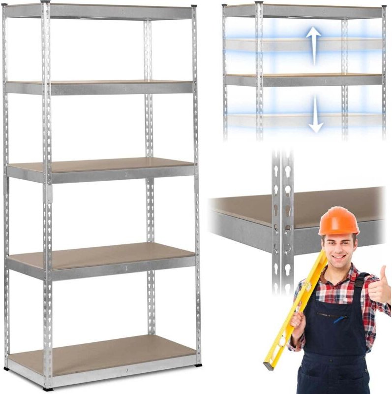 Metallregal zur aufbewahrung 183 x 90 x 45 cm humberg hr 700 silber