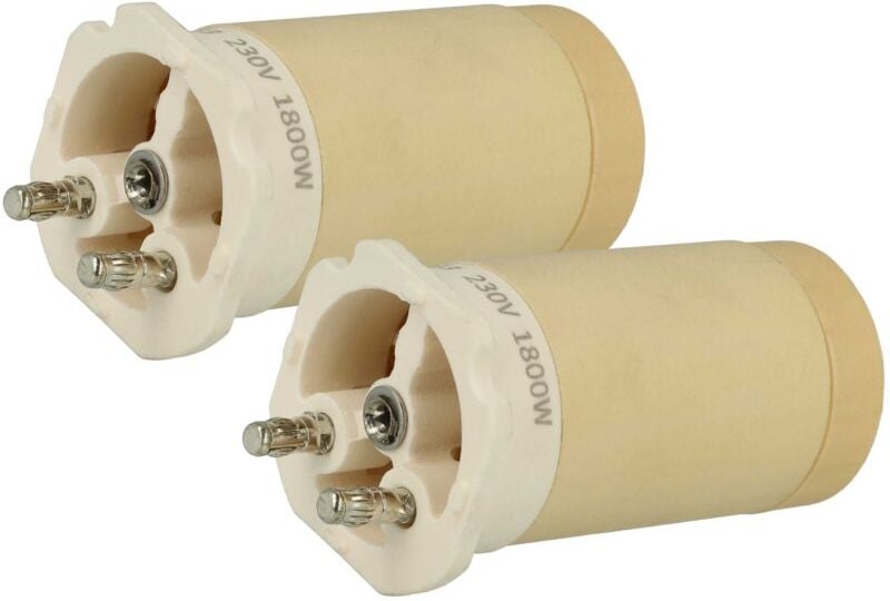 vhbw 2x Heizelement Ersatz für Leister 115.513 für Heißluftschweißpistole - 1800 W, Keramik Heizkern, 3,15 x 6,3 cm