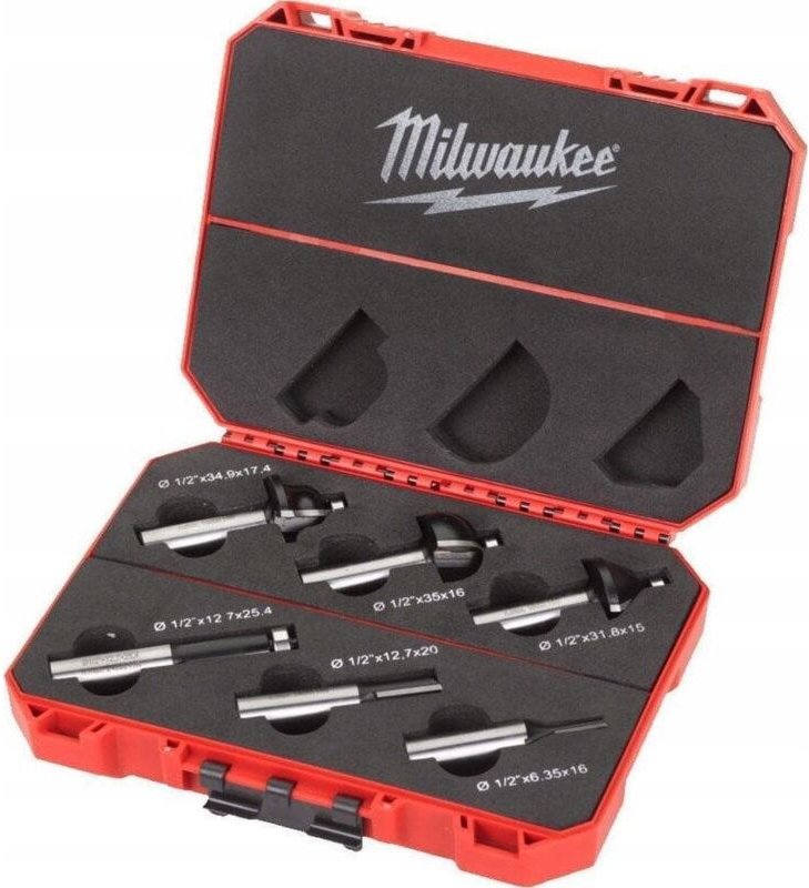 Fräsersatz milwaukee 12 7 mm Hartmetall 6 Stück
