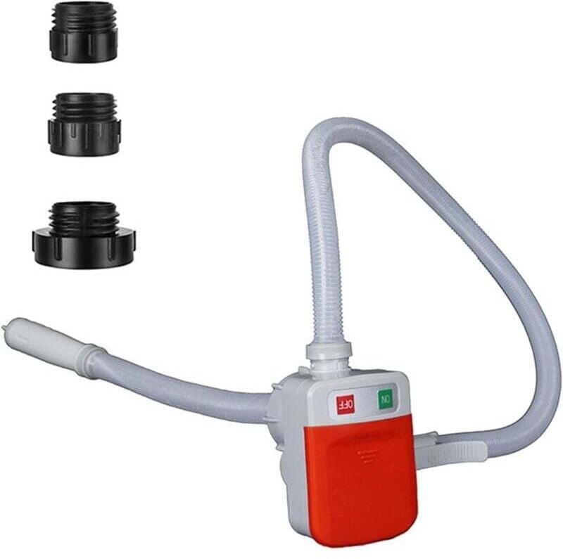 Automatische Flüssigkeitstransferpumpe, tragbare Pumpe mit automatischer Abschaltung, Benzin – Diesel – mit 3 Adaptern b...