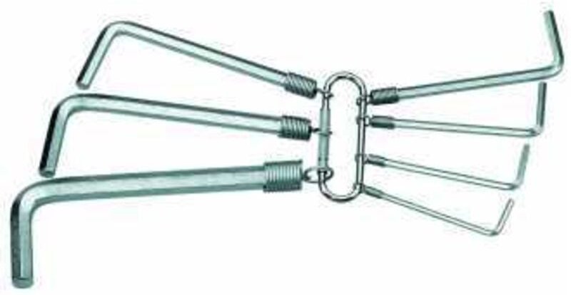 Gedore - l+ s 42-07 Winkelschraubendreher-Satz am Ring 7-teilig 2-8 mm