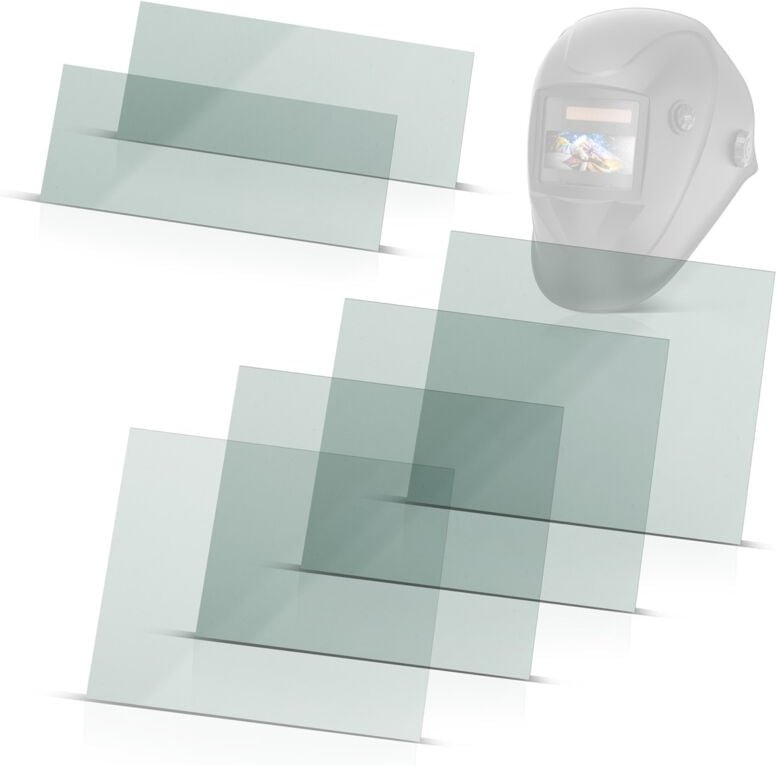 STAHLWERK Schweißhelm Vorsatzscheiben 6er Set – Ersatzgläser innen und außen