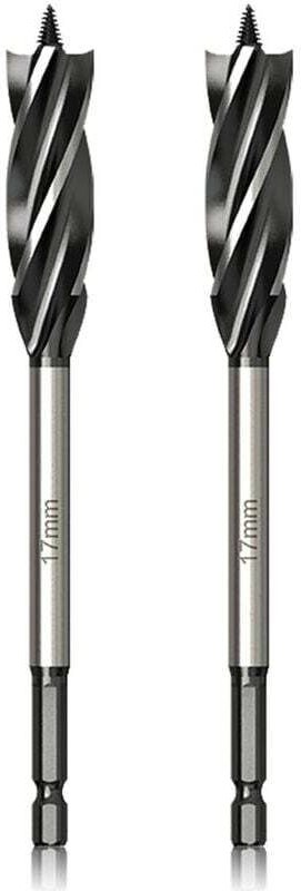 Forets professionnels pour le travail du bois, 17 mm x 165 mm x 2 pièces, forets à guidage automatique, forets à queue h...
