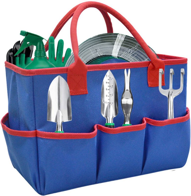 Garten-Tragetasche, 600D Oxford, Aufbewahrungstasche für Gartengeräte, Organizer-Tasche mit großer Kapazität und Taschen...