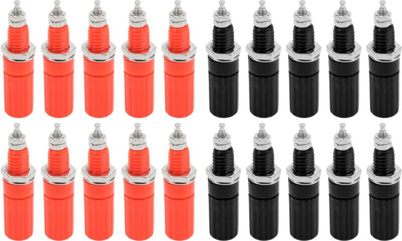 Satz aus 10 4mm Bananenstecker Buchse, weiblicher Bananenstecker, 4mm Lautsprecherbuchse, weiblicher Lautsprecheranschlu...