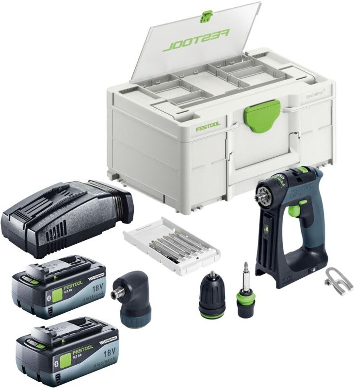 Cxs 18-Basic-Set Akku Bohrschrauber 18 v 40 Nm Brushless + 2x Akku 8,0 Ah + Schnellladegerät + Systainer - Festool