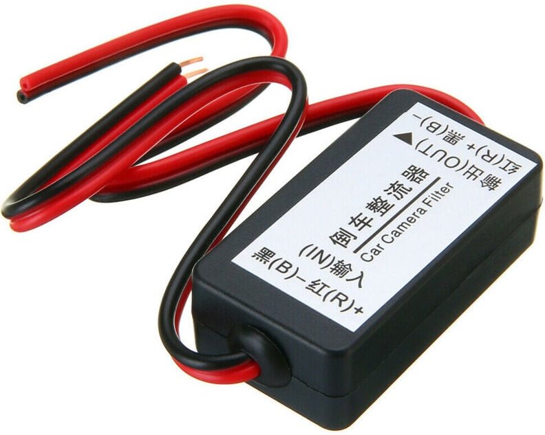 Tlily - 12V dc Gleichstrom Power Relais Kondensator Filter Gleichrichter für Auto Umkehren RüCkansicht die RüCkfahrkamer...