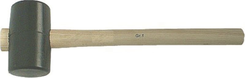 Gummihammer fassförmig Gr.2 Kopfdurchmesser 65 x 115 mm mit Eschenstiel