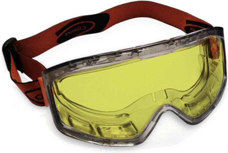 Vollsichtschutzbrille mit gelben Visier