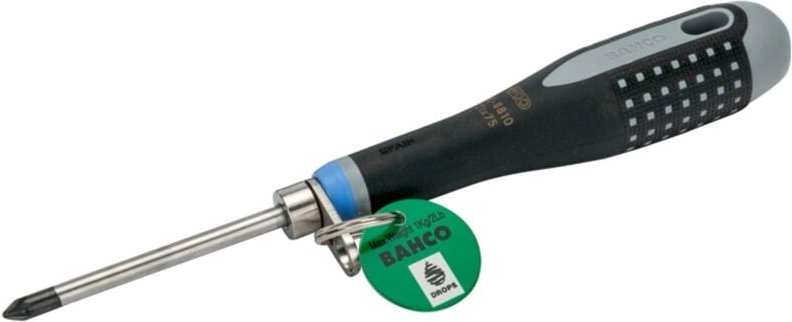 Bahco ERGO Pozidriv-Schraubendreher mit Sicherheitsspanner, PZ2 x 100 mm