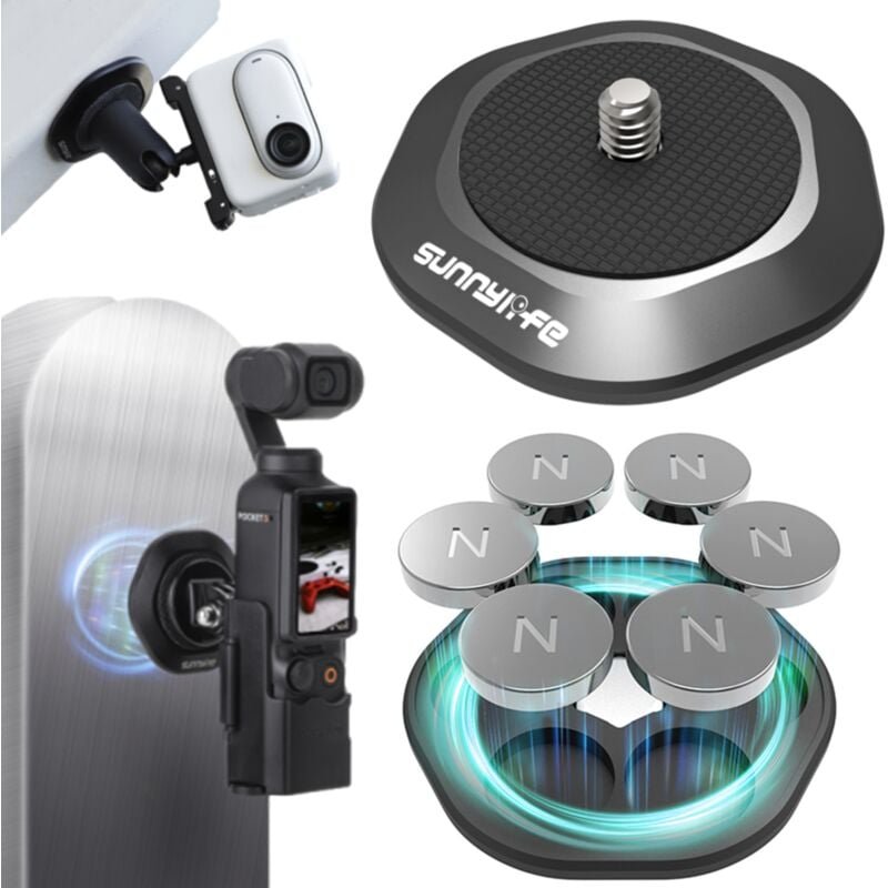 Solide starke Magnethalterung Neodym-Magnethalterung 1/4 Zoll Gewinde für Kameras