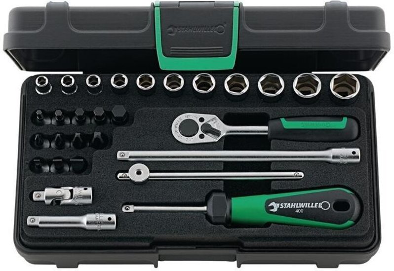 Steckschlüsselsatz 40/23/6 29tlg. 1/4″ sw 5-14 mm Anzahl Zähne 22 6-kant - 96011136 - Stahlwille