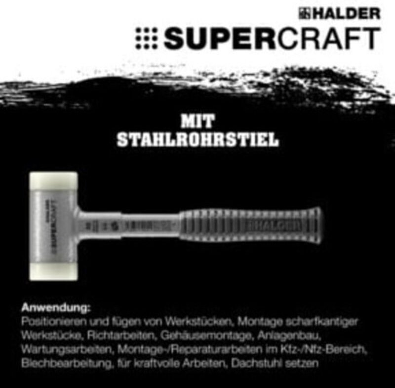 Halder Schonhammer Stahlrohr 50mm rsfr., Nylon