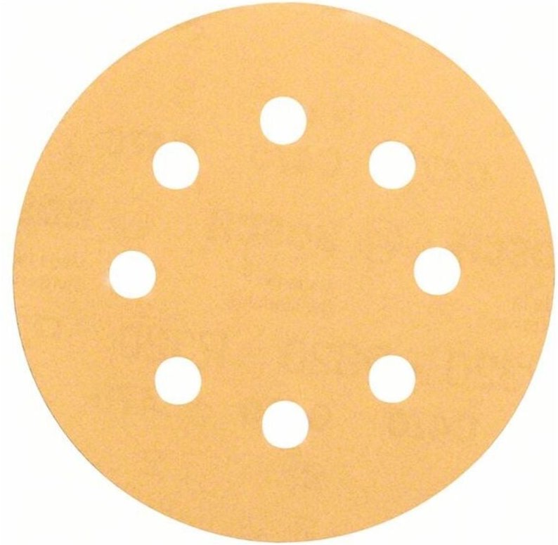Bosch Schleifblatt C470, 115 mm, 60, 120, 240, 8 Löcher, Klett, 6er-Pack, Best for Wood and Paint