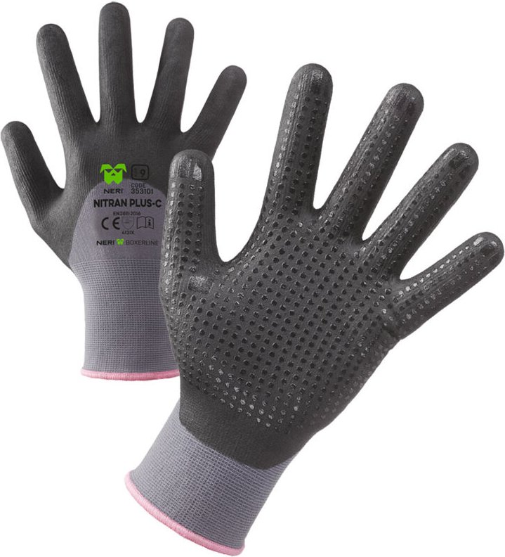 Neri Nitran Plus-C Arbeitshandschuhe - 10 (XL) - Negro /Gris