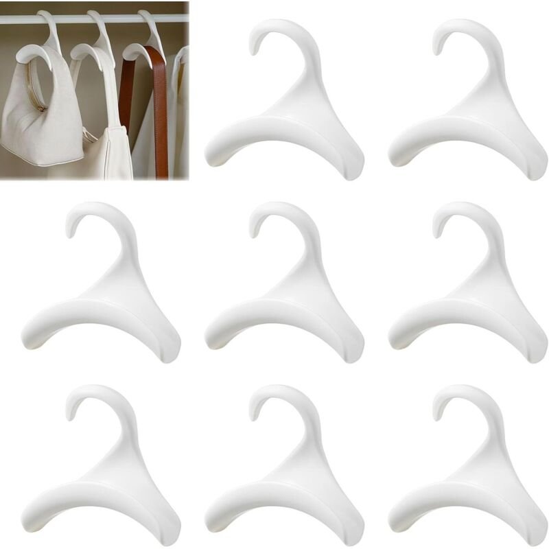 Handtaschen- und Kleiderhaken, 8 Stück, Handtaschenaufbewahrungsregal, Hängehaken für Kleiderstangen, auch zur Aufbewahr...