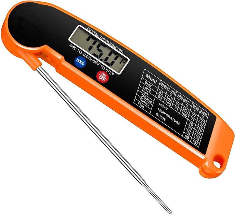 Fleischthermometer, Sofortthermometer, Lebensmittelthermometer, Zuckerthermometer zum Kochen, Grillen, Räuchern, für Fle...