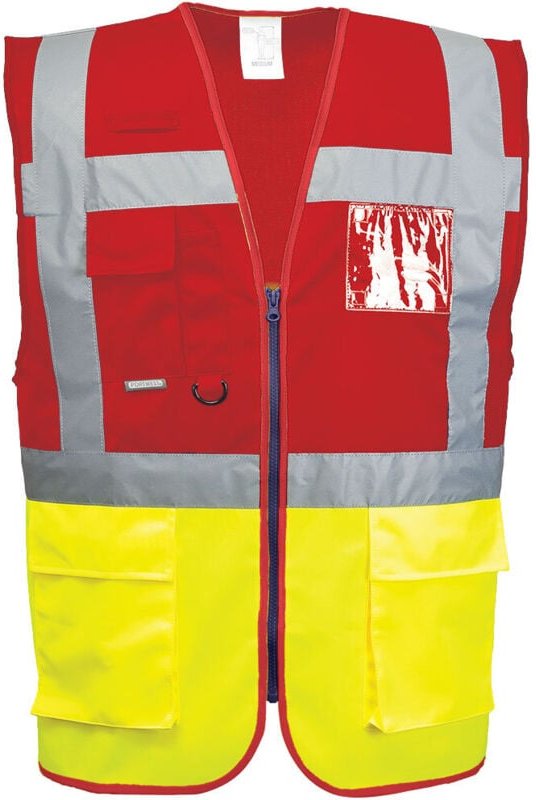 Executive Weste Paris Hi-Vis zweifarbig Gelb/Rot 2XL