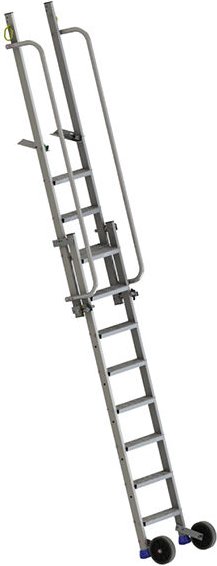 Plattformleiter 15 bis 24 Stufen : Reichhöhe von 3.69 bis 5.94m - MAD6SP