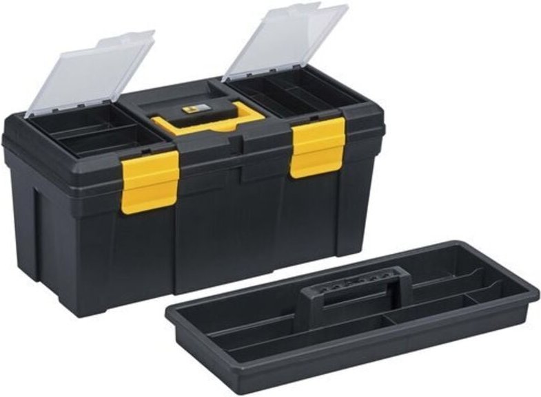Werkzeugkoffer McPlus Promo 20, schwarz/gelb, 22 Liter Inhalt, mit Tragekasten - Allit