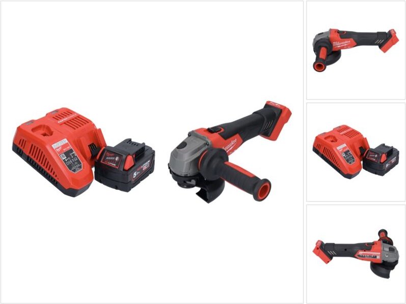 Milwaukee M18 FSAG125X-501 Akku Winkelschleifer 18 V 125 mm Brushless + 1x Akku 5,0 Ah + Ladegerät