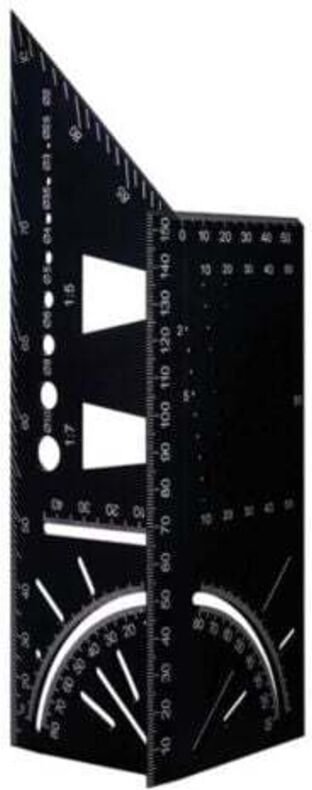 3D-Schreinerwinkel, Winkelmesser aus Aluminiumlegierung für 45 und 90 Grad Gehrung, Holzbearbeitungs-Messlineal für Balk...