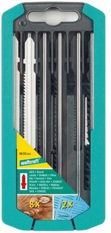 Stichsägeblätter-Set 8630000 10 Stück Sägeblätter & Sägehilfen - Wolfcraft