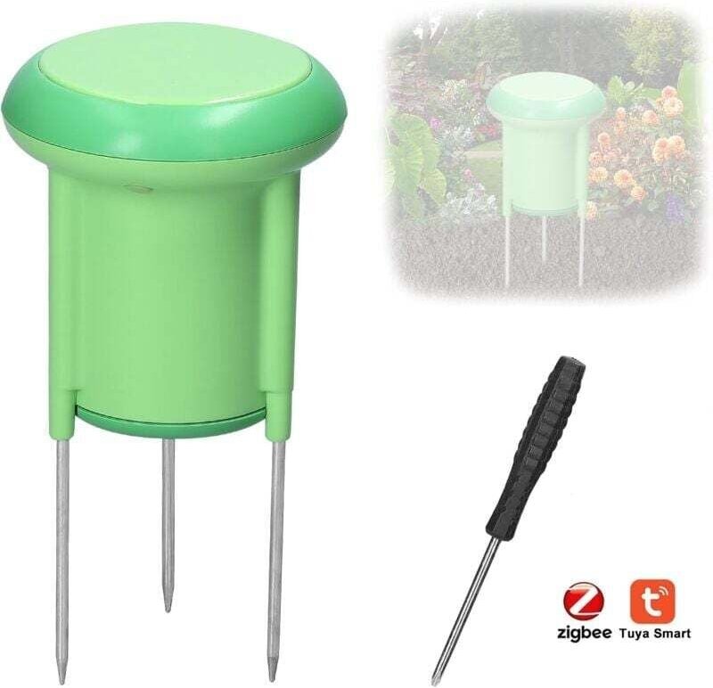 KZQ - Gartenbodenfeuchtigkeits- und Temperaturtester, wasserdichter Außensensor, kompatibel mit der tuya Smart App