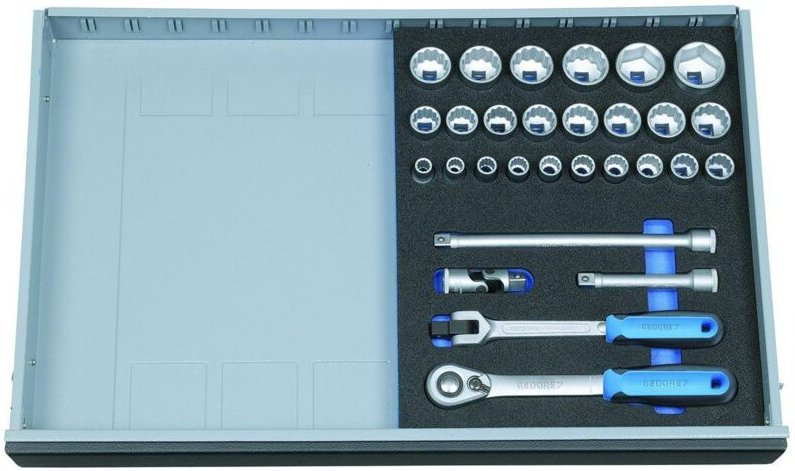 2005 CT2-D 19 Steckschlüssel-Sortiment 1/2' in Check-Tool-Modul, 29-teilig