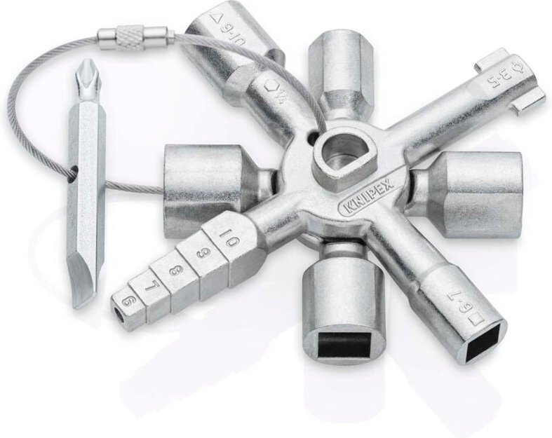 Knipex 00 11 01 TwinKey Schaltschrankschlüssel f. Schränke 92 mm