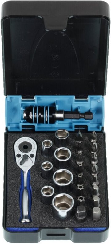 Hazet Steckschlüssel-Sortiment, 1/4-Zoll-Vierkant, 25-teilig