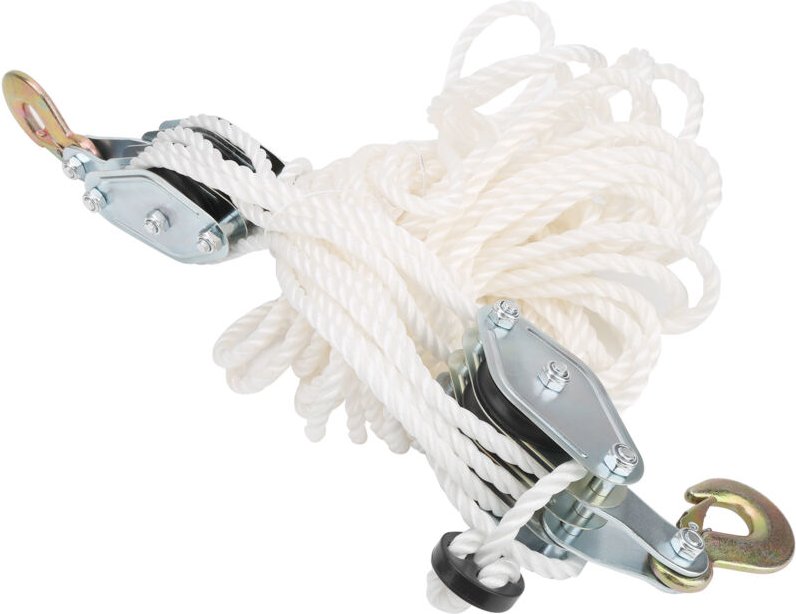 Eosnow Heberolle 4000LB Last Hakenhebeblock aus verzinktem Stahl mit Multi-Nylon-Seil