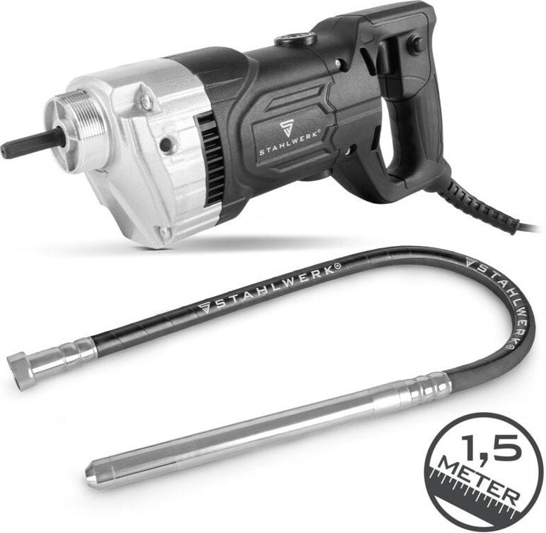 STAHLWERK Betonverdichter 900W mit Rüttelflasche 35mm 1,5m