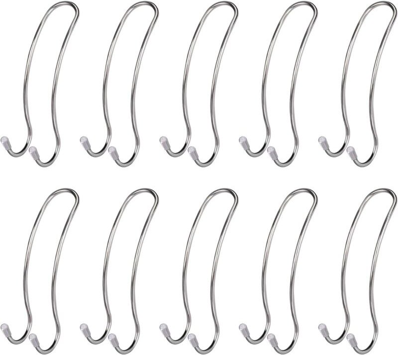 Multifunktionale Autositzlehnenhaken, Autoaufhänger, Aufbewahrungstasche, Kopfstützenhaken, 10 Stück, Silber