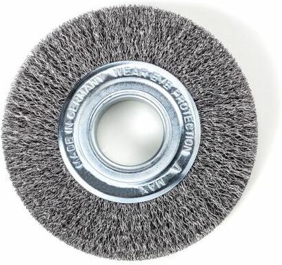 Lessmann - Rundbürste, Durchmesser: 150 x 25 mm, Rohr: 50 mm, Stahldraht, gewellt