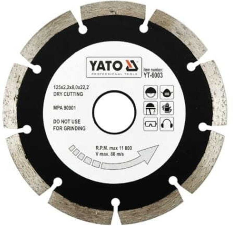 YATO SEGMENTIERTE DIAMANTKLINGE 125 x 22,2 mm 6003