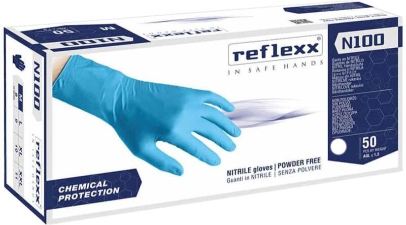 Reflexx N100 Einweg-Nitrilhandschuhe für den Chemikalienschutz