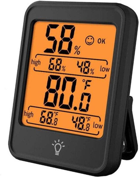 Neues digitales elektronisches Thermometer-Hygrometer für den Innenbereich, englische Version, neutrales Modell MC41 sch...