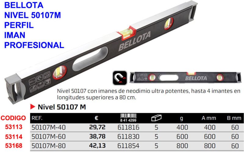 Professioneller Acorn 50107M-80 Profilmagnet